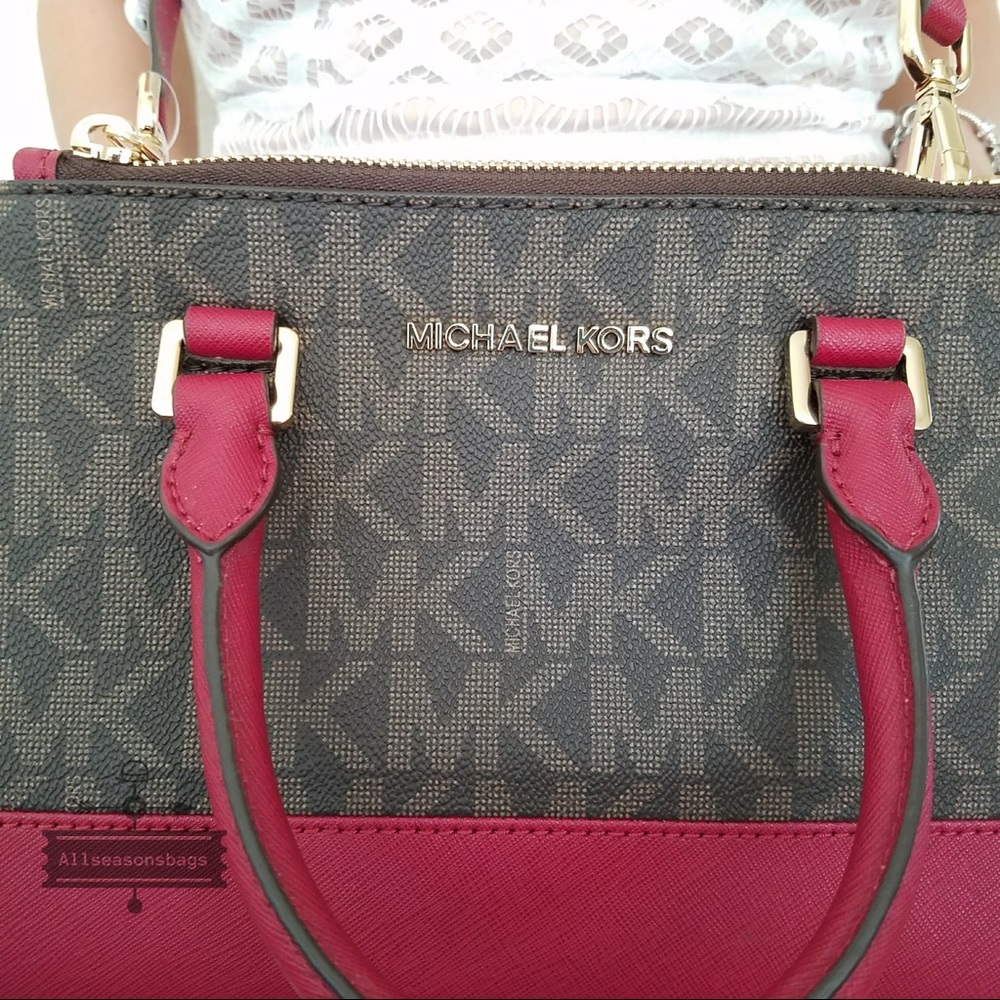 Michael Kors Kellen Xs satchel handbag cherry NWT - Picture 6 of 7